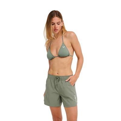 Badepants ROXY "Roxy Wave 5", Damen, Gr. XS, grün (agave grün), Polyester, Badehosen