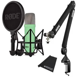 RØDE NT1 Signature Green Mikrofon Grün mit PSA-1+ Plus Gelenkarm-Stativ, Mikrofon