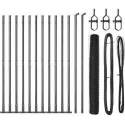 vidaXL Zaunpfosten Grau 25 x 1,2 m (36 mm Netz) Stahl