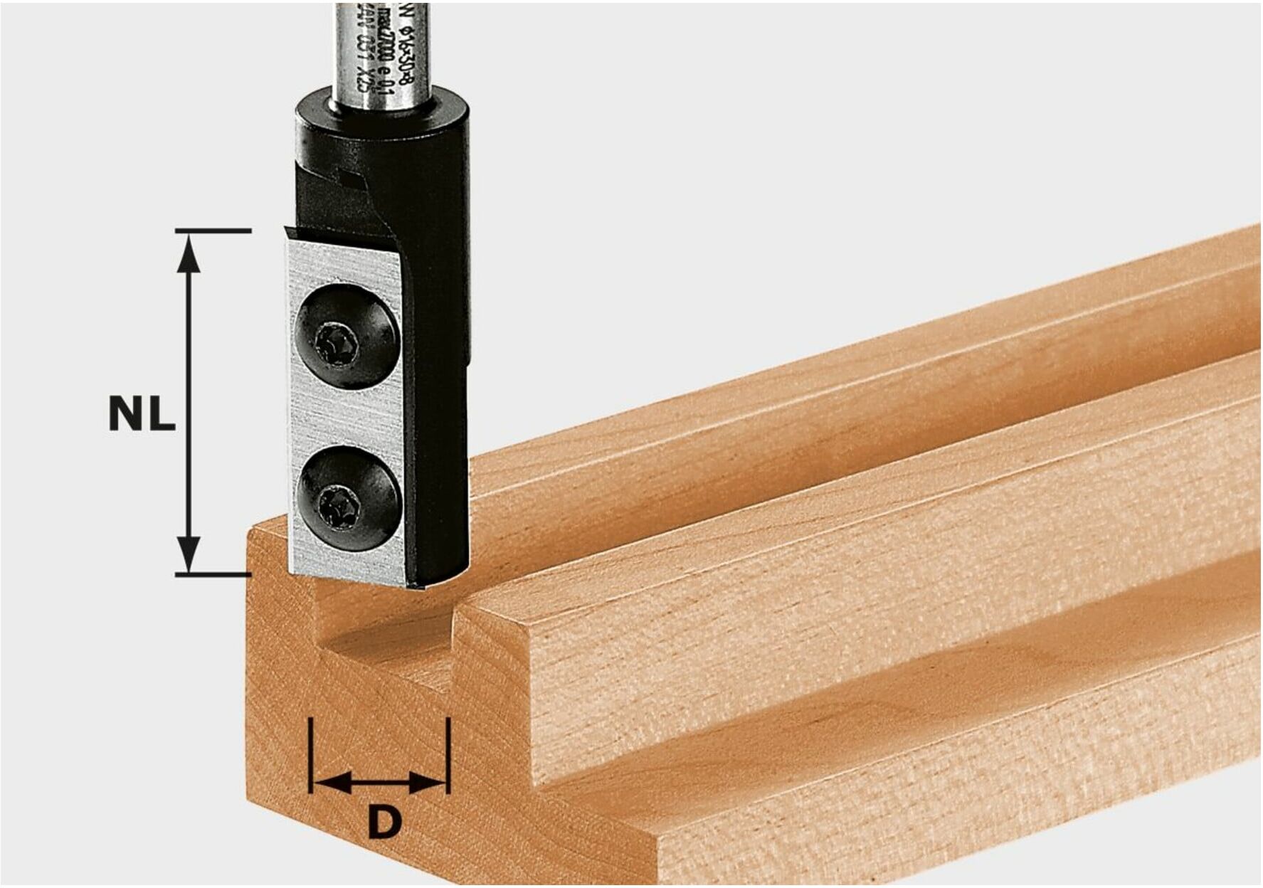 Festool Wendeplatten-Nutfräser HW Schaft 8 mm HW S8 D12/30 WP Z1 (491080)