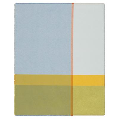 Plaid BIEDERLACK "Plaid Summer", great blau, B:130cm L:170cm, Baumwolle, Polyacryl, Wohndecken, sommerliches Plaid mit Fransen