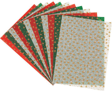 buttinette Transparentpapier "Sterne", 21 x 29,7 cm, 12 Blatt