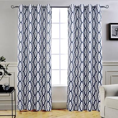 DriftAway Mason/Geo Thermal Insulated Blackout Grommet Window Curtain Panel