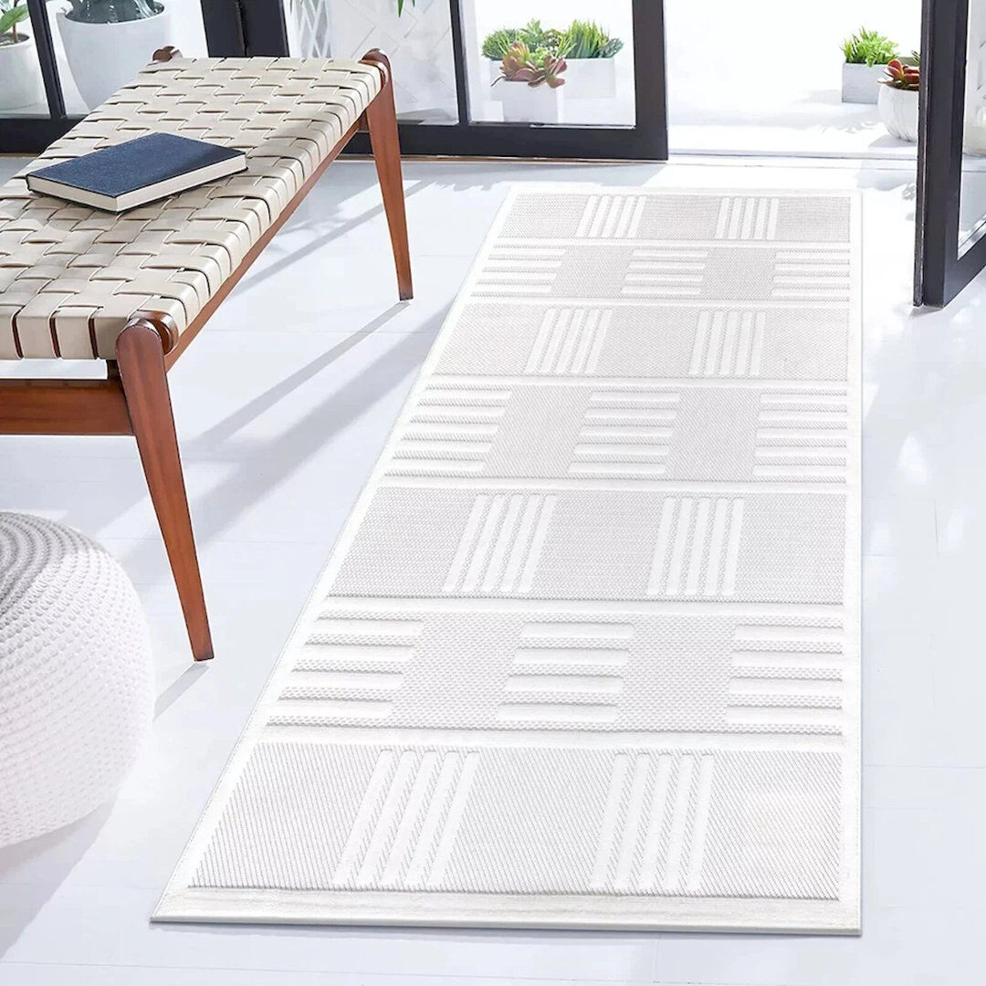 Isabelline Modern Non-Slip Area Rugs – Cream – Living Room, Hallway Runner, Kitchen & Door Mat – Multiple Sizes Cream Rectangle 120 x 170cm