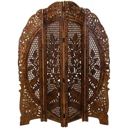 PARAVENT aus Holz, braun, 3x180cm