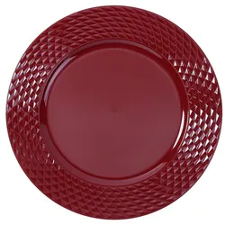 Dekoteller 33cm Kunststoff Rauten - Rot