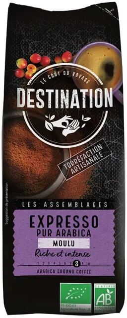 Destination Café Moído Expresso Puro Arábica Bio 250g