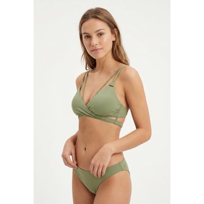 Triangel-Bikini O'NEILL "ESSENTIALS BAAY MAOI BIKINI SET", Damen, Gr. 38, N-Gr, grün (avery fern), Obermaterial: 82% Polyamid, 18% Elasthan, Bikini-Sets Triangel-Bikini, mit herausnehmbaren Pads