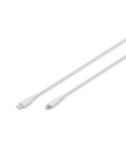 DIGITUS USB Silicone charging cable USB-C Lightning 0.5m 2.0 60W white Kabel Digital/Daten 0,5 m (AK-600110-005-W)