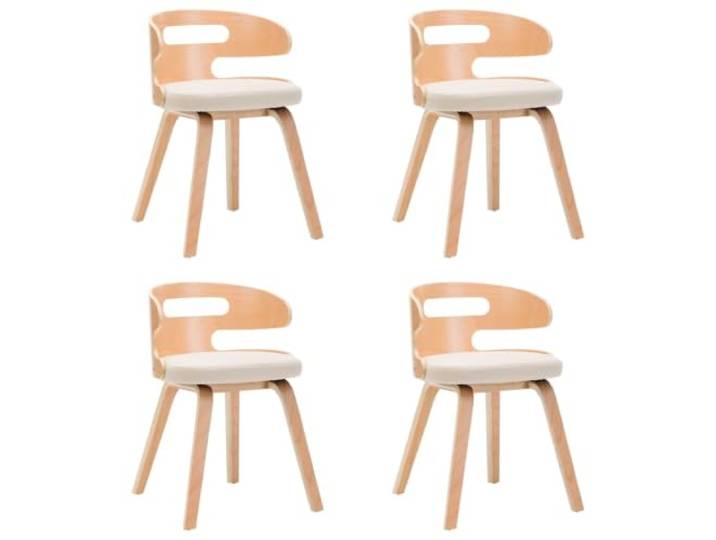 Coespram Esszimmerstühle 4er Set Creme Polsterstuhl Bugholz Kunstleder Bequeme Polsterstühle mit pflegeleichtem Kunstlederbezug und stabilem Holzrahmen für Küche und Esszimmer. 4er Set.