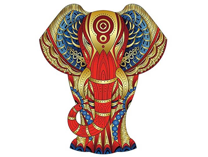 Eureka Regenboog Houten Puzzel - OLIFANT