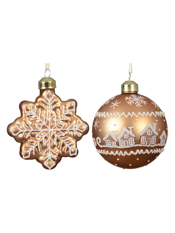 Kaeming Christbaumornamente in Bronze - 12 Stück - onesize