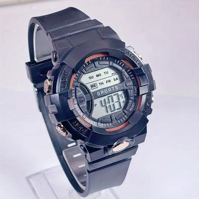 ModernMart Kids Digital Sports Watch Waterproof LED Luminous Student Electronic Watch black