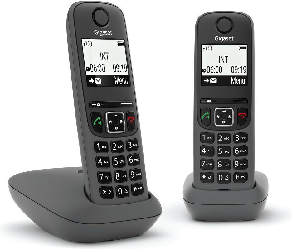 Siemens Cordless Gigaset L36852 H2810 K133 AS SERIES As490 Duo Black