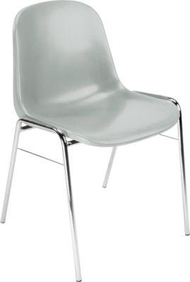 Nowy Styl Formschalenstuhl Beta, stapelbar, desinfektionsmittelbeständig, Sitzhöhe 460 mm, grau