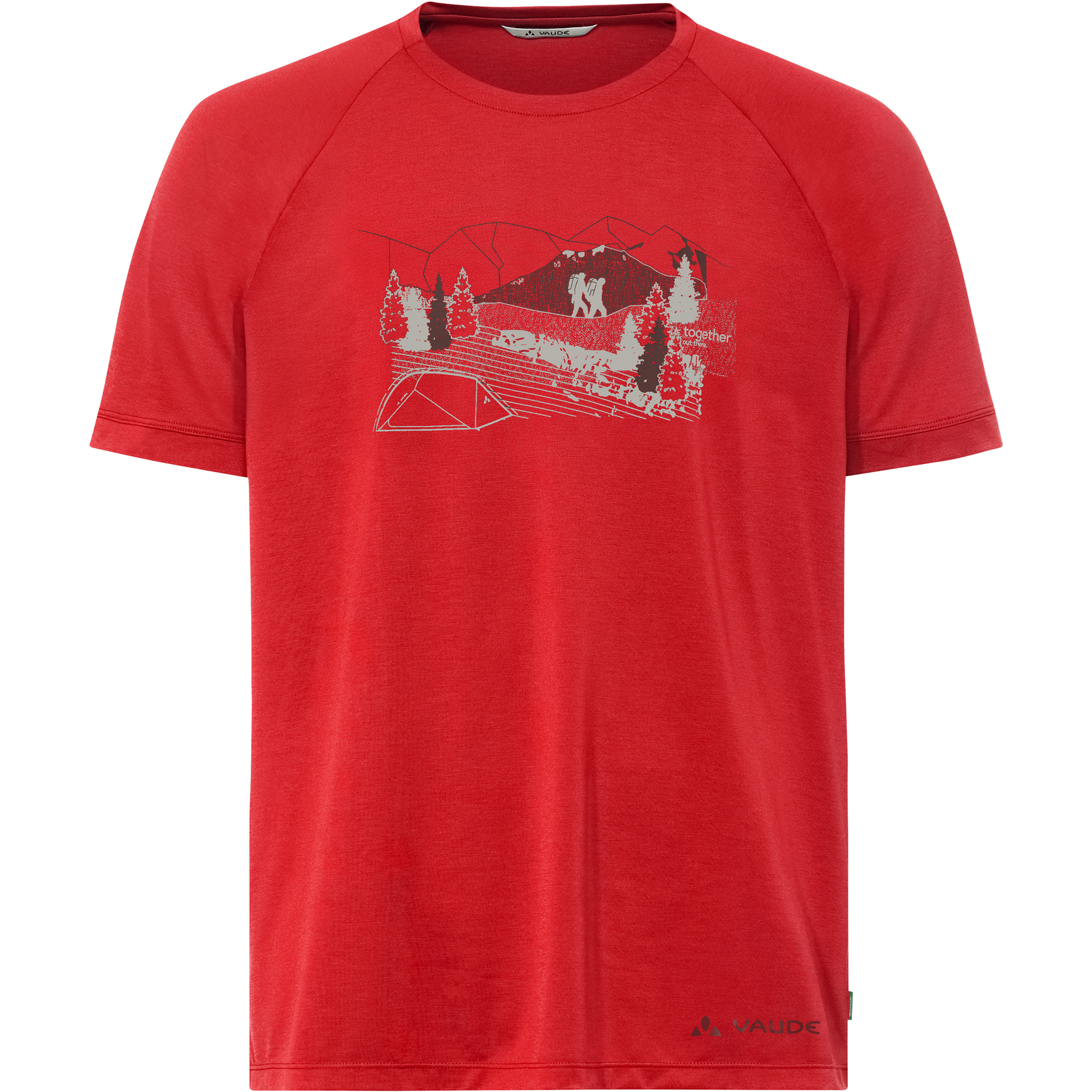 Vaude Gleann II Herren T-Shirts rot Größe M Trekking Elastisch