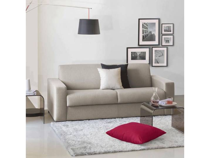 Dmora - Canapé fixe 2 places Malachite 160x95xh90 cm gris tourterelle