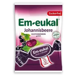 EM-EUKAL Bonbons Johannisbeere gefüllt zuckerfei 75 g