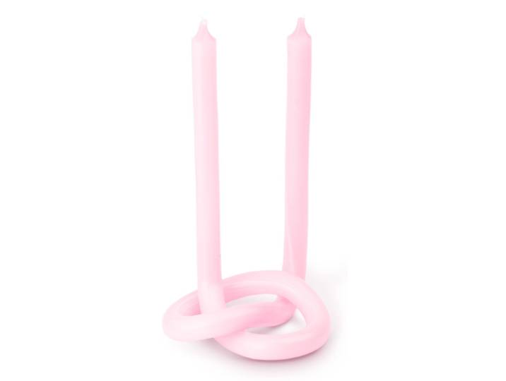 Knot Kerze Rosa