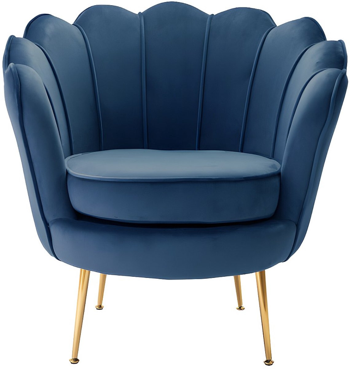 Dandelion Fluwelen Fauteuil - Donkerblauw