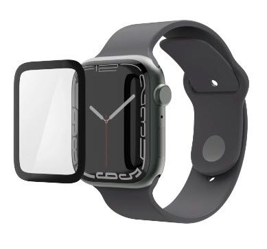 Hama Klare Bildschirmschutzfolie Kunststoff 4H für Apple Watch 7 / 8 / 9, 45 mm Schlagfest, Schlagfest, Kratzresistent, Schockresistent 222769 Super Hybrid 00222769