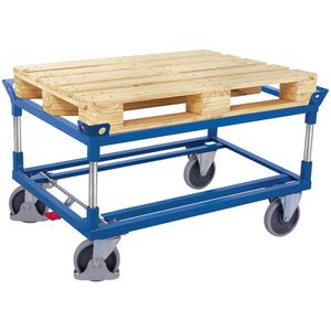 VARIOfit Paletten-Fahrgestell sw-870.114, 1010 x 810 mm, TPE-Rollen, Tragkraft 500kg