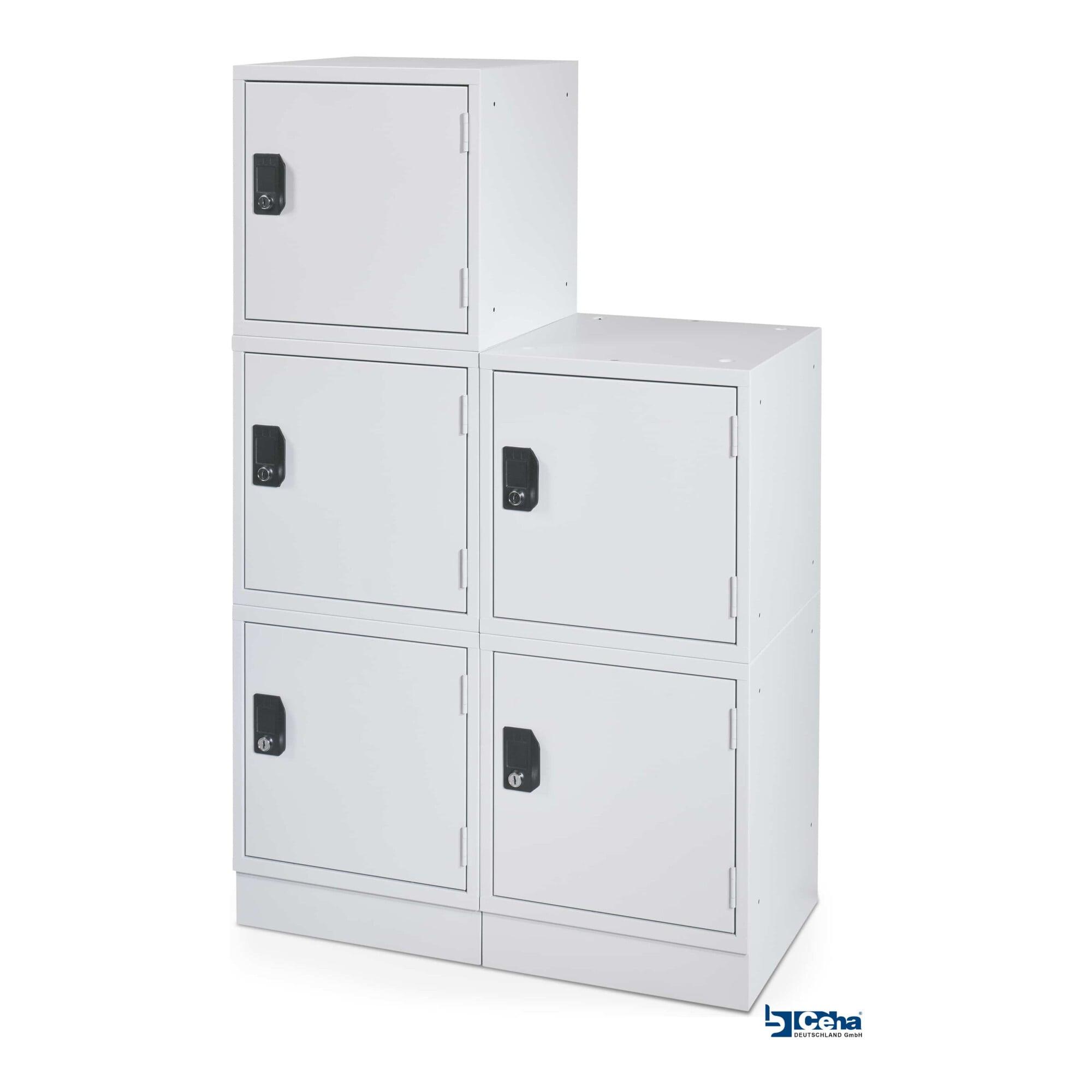 STIER Schließfachwürfel 450 x 450 x 450 mm lichtgrau stapelbar (907633)