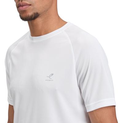 Laufshirt ENERGETICS "He.-T-Shirt Martin II SS M", Herren, Gr. M, weiß, Obermaterial: 100% Polyester, normal, Rundhals, Shirts Laufshirt, mit Rundhalsausschnitt, Kurzarm-Design, schnell trocknend