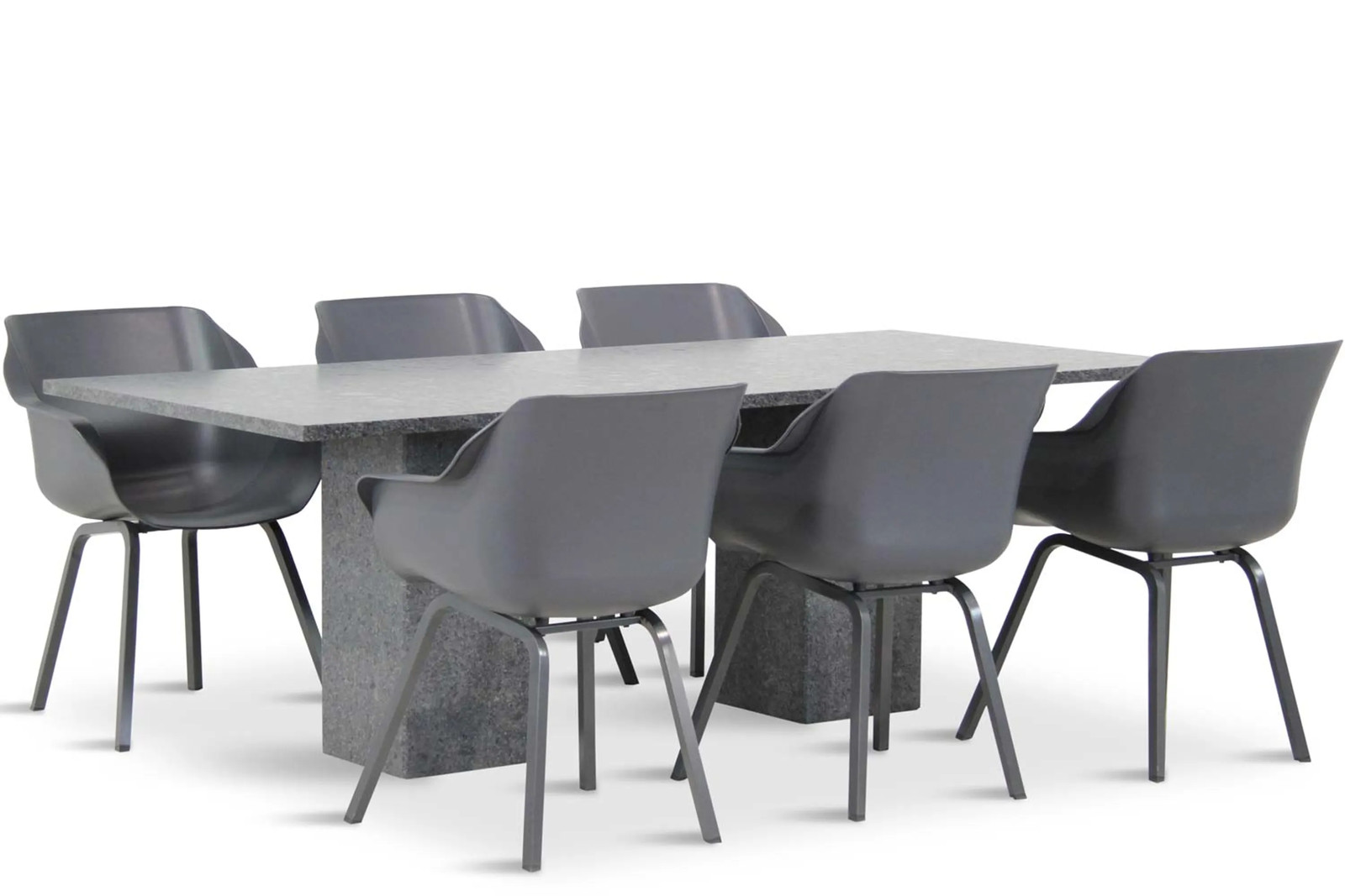 Hartman Sophie element 7-delige dining tuinset met keramisch graniet tafel, grijs