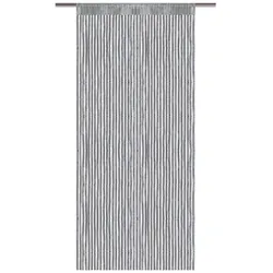 Arsvita Fadenvorhang Metall-Optik 140x250cm Ösen dunkelgrau - anthrazit