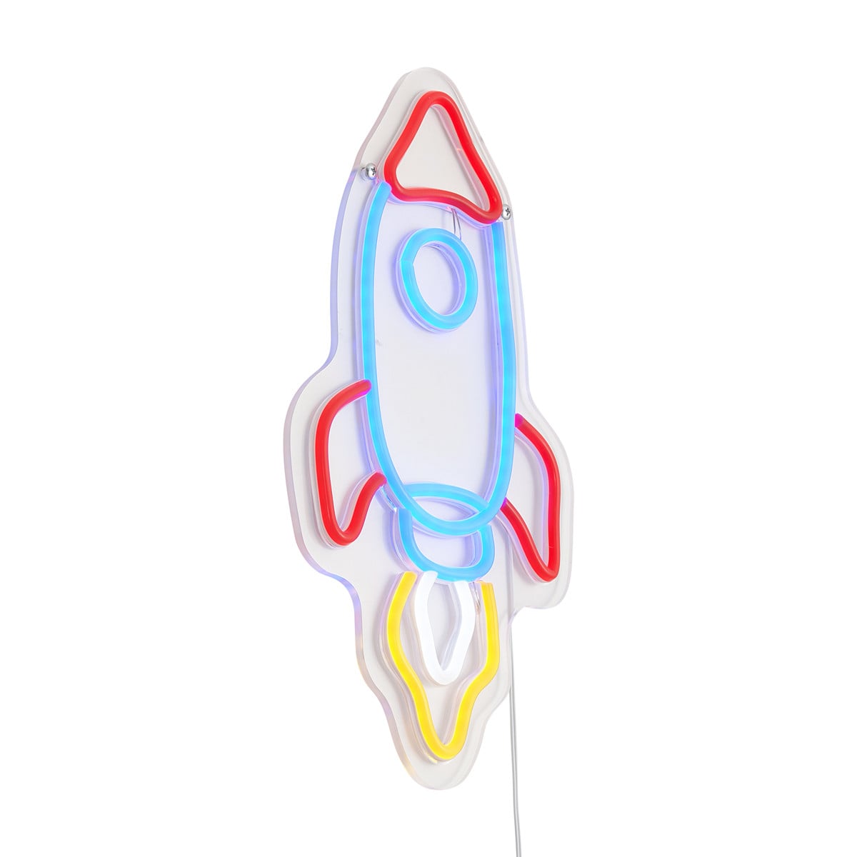 Qazqa Neon wandlamp Rocket multicolor met LED en RGB-verlichting