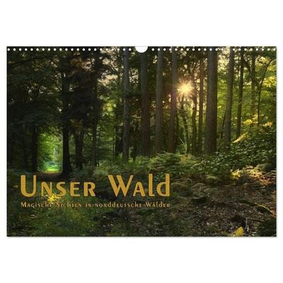 Unser Wald - Magische Sichten in norddeutsche Wälder / Geburtstagskalender (Wandkalender 2027 DIN A3 quer), CALVENDO Monatskalender