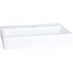 Differnz, Waschbecken, Flat Small Fontein - Keramiek wit - 38 x 24 x 7 cm (38.003.00) (240 mm, 380 mm)