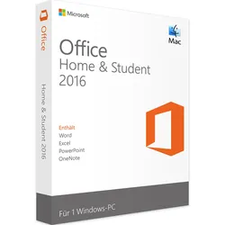 Microsoft Office 2016 Home and Student | Mac / Windows | ESD | DE