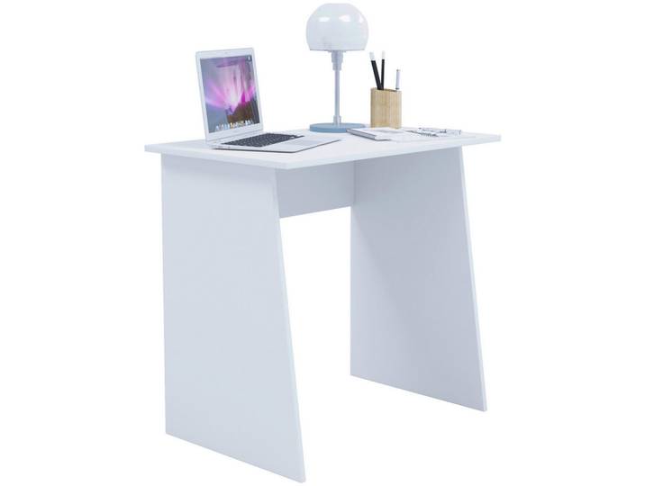 Mid.you Schreibtisch, Weiß, Wange, 50x74x80 cm, Büromöbel, Schreibtische, Schreibtische