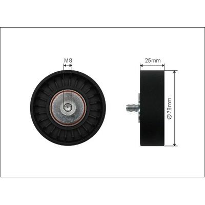 CAFFARO Umlenk-/Führungsrolle, Keilrippenriemen 2252 für VW