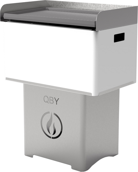 Linea VZ QBY bianco - Barbecue pirolitico a pellet trasportabile