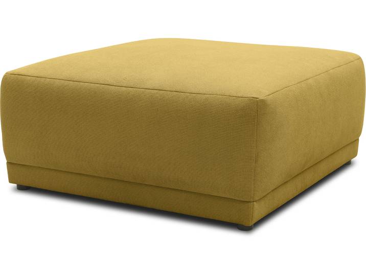 Hocker DOMO COLLECTION 800007 , gelb (senf), B:100cm H:45cm T:100cm, 95% Polyester, 5% Polyamid, Hocker, Hocker, nach Wunsch zusammenstellbar