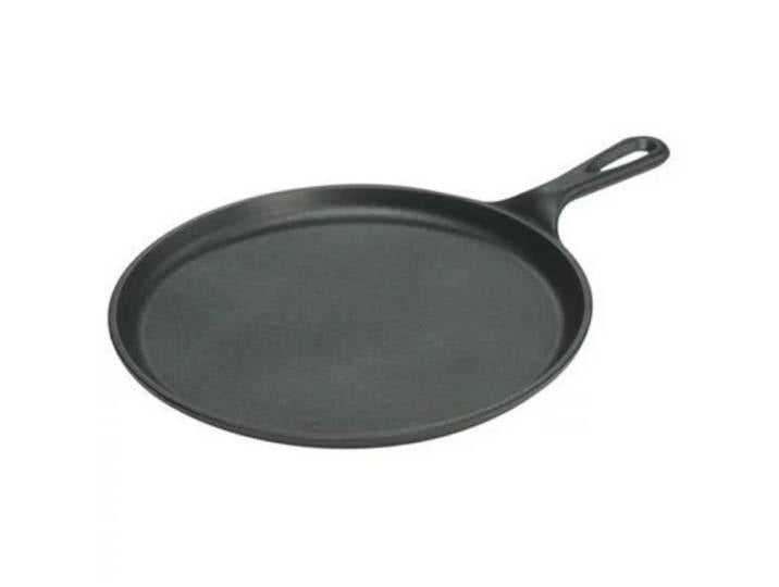 Poêle à frire en fonte pré-assaisonnée, plaque ronde antiadhésive, plaque à crêpes pour poêle, four, gril, feu de camp, cuisine de Camping