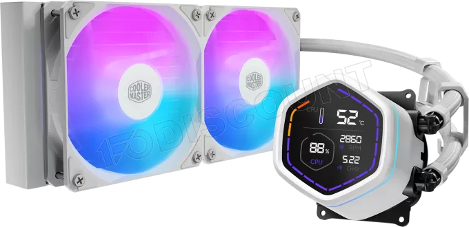 Kit Watercooling AIO Cooler Master MasterLiquid Core Nex Digital RGB - 240mm (Blanc)