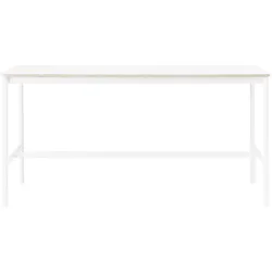 Muuto Base Stehtisch, 190 x 85 cm, höhe 95 cm, weiß laminat / weiß