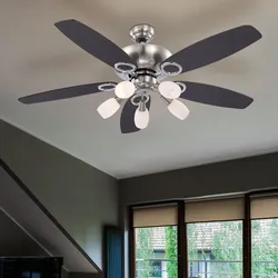 LED Deckenventilator Ventilator mit Zugschalter und Beleuchtung Lampe Ventilator