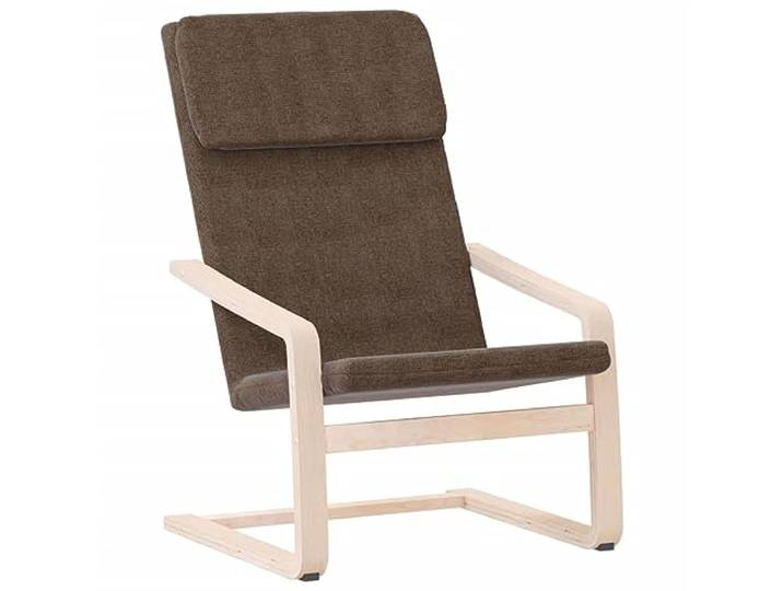 KDVXBCQJH Relaxsessel Dunkelbraun Stoff Polstersessel Fernsehsessel Gemütlicher Fernsehsessel mit dickem Polster und stabilem Birkenholzrahmen für Wohnzimmer und Schlafzimmer.