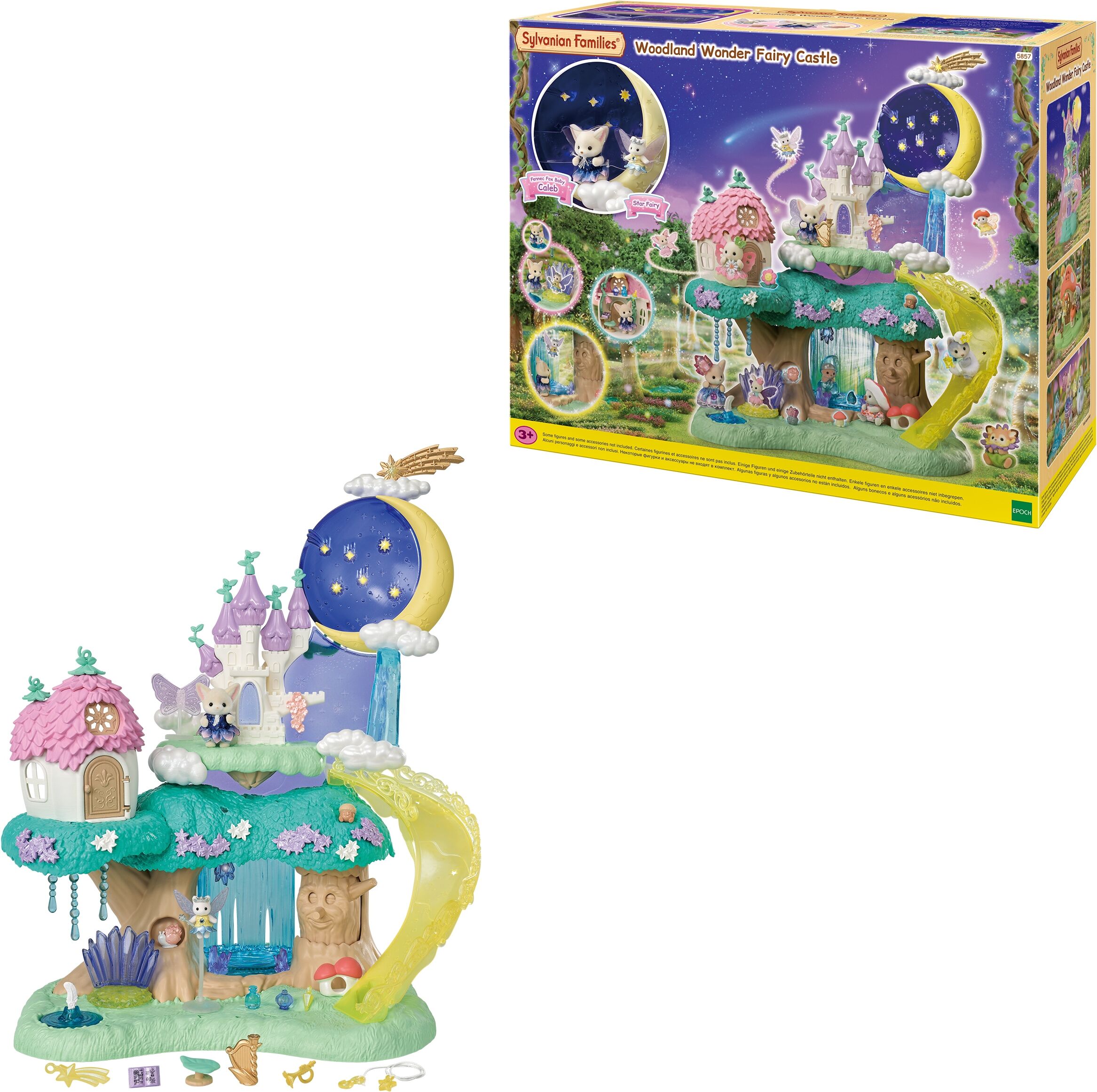 Spielwelt SYLVANIAN FAMILIES "Funkelndes Waldfeenschloss", bunt, Spielfigurenwelten, Kinder