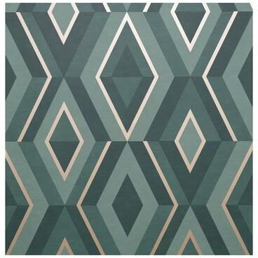 Fine Decor Shard Turquoise Geometric Wallpaper - 20.5 x 396 x 0.025