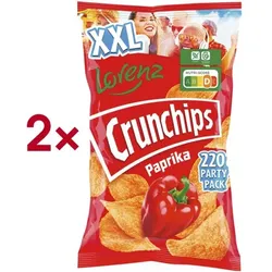 Crunchips Kartoffelchips »Paprika XXL« 2 Stück 220 g