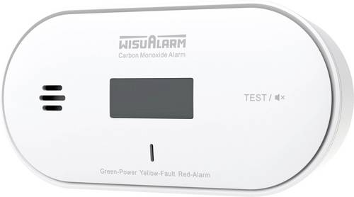 Wisualarm DHI-HY-GC30A-R8 Kohlenmonoxid-Melder vernetzbar, inkl. 10 Jahres-Batterie batteriebetrieben detektiert Kohlenmonoxid