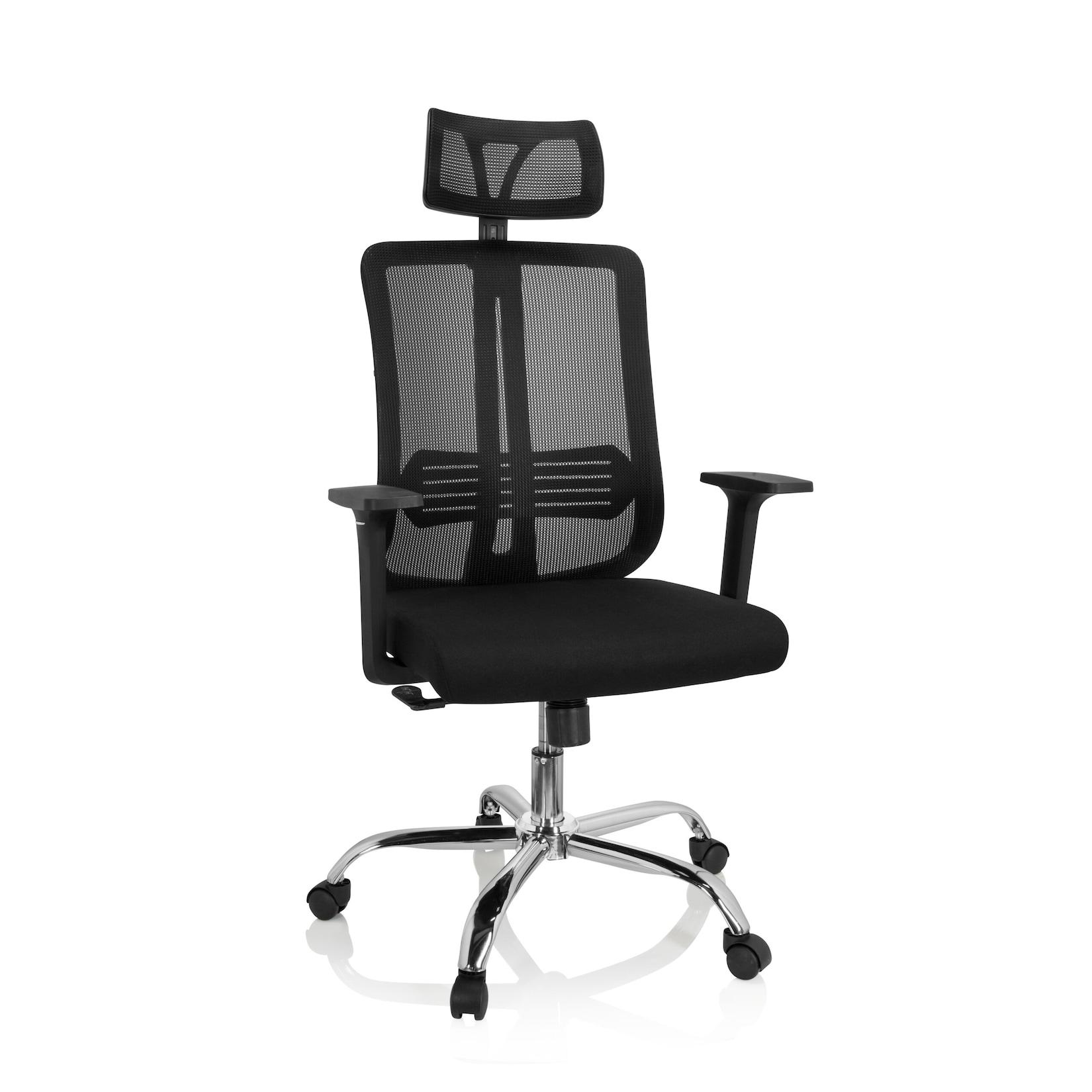 hjh OFFICE Home Office Bürostuhl ZH 200 Stoff / Netzstoff mit Armlehnen