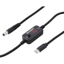 VOLTCRAFT USB Spannungswandler Hohlstecker 5.5 x 2.1 mm Schwarz USB-C® PD/DC Wandler, Ausgangsspannung regelbar, mit DC-Adapter VC-18735745