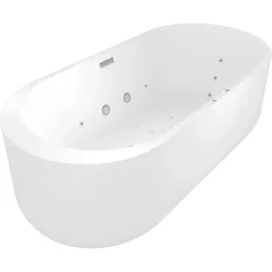 AcquaVapore freistehende Badewanne Wanne F26 170x80cm Whirlpool Luft & Wasser